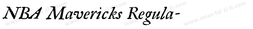 NBA Mavericks Regula字体转换